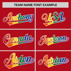Red Rainbow Pride Month Baseball Jersey 3