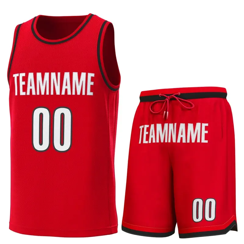 Red Red-Black Classic Sets Basketball Jersey