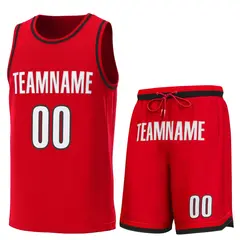Red Red-Black Classic Sets Basketball Jersey 1