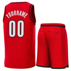 Red Red-Black Classic Sets Basketball Jersey 3