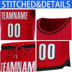 Red Red-Black Classic Sets Basketball Jersey 6