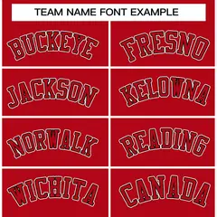 Red Red-Black Raglan Sleeves Varsity Letterman Jacket 3