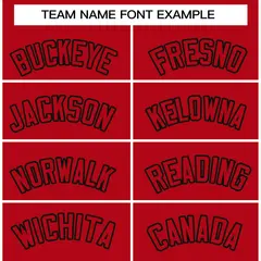 Red Red-Black Raglan Sleeves Varsity Letterman Jacket 3