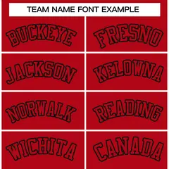 Red Red-Black Raglan Sleeves Varsity Letterman Jacket 3