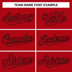 Red Red-Black Raglan Sleeves Varsity Letterman Jacket 5