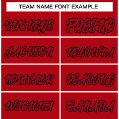 Red Red-Black Raglan Sleeves Varsity Letterman Jacket 5