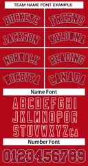 Red Red-Navy Classic Style Two-Button Softball Jersey 3
