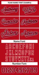 Red Red-Navy Classic Style Two-Button Softball Jersey 3