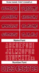 Red Red-Navy Classic Style Two-Button Softball Jersey 3