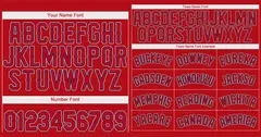 Red Red-White Classic Style Baseball Jersey 3