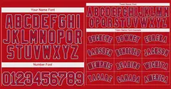 Red Red-White Classic Style Baseball Jersey 3
