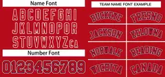 Red Red-White Classic Style Two-Button Softball Jersey 3