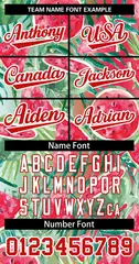 Red Red-White Graffiti Watermelon Authentic Baseball Jersey 3