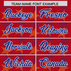 Red Royal All Star Graffiti Pattern Football Jersey 3