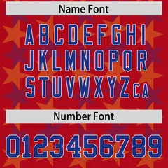 Red Royal All Star Graffiti Pattern Football Jersey 4