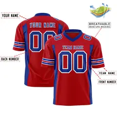 Red Royal Authentic Football Jersey Insert Color Design 2