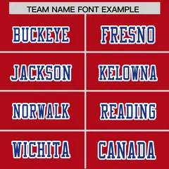 Red Royal Authentic Football Jersey Insert Color Design 3