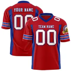 Red Royal Authentic Football Jersey Insert Color Design 1