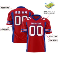 Red Royal Authentic Football Jersey Insert Color Design 2