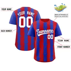 Red Royal Blade Pattern Raglan Baseball Jersey 2
