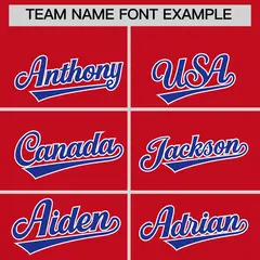 Red Royal Blue Side Camo Baseball Jersey 3