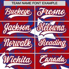 Red Royal Blue Star Graffiti Baseball Jersey 7
