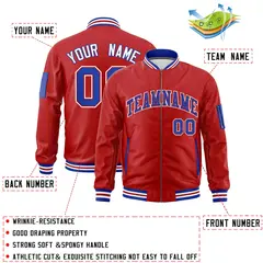 Red Royal Blue White American Flag Full Zip Independence Day Jacket 2