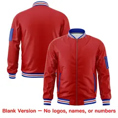 Red Royal Blue White American Flag Full Zip Independence Day Jacket 6