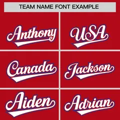 Red Royal Blue White American Flag Graffiti Split Independence Day Baseball Jersey 3
