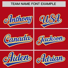 Red Royal Blue White American Flag Graffiti Split Independence Day Baseball Jersey 3