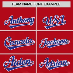 Red Royal Blue White American Flag Graffiti Split Independence Day Baseball Jersey 3