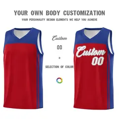 Red Royal Classic Sets Basketball Jersey 3