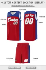 Red Royal Classic Sets Basketball Jersey 5