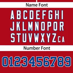 Red Royal Flame Graffiti Authentic Baseball Jersey 4