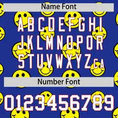 Red Royal Graffiti Gradient Smile Baseball Jersey 4