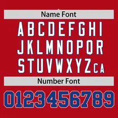 Red Royal Half Stripe Authentic Baseball Jersey 4