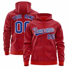 Red Royal Leopard Print Varsity Full-Zip Letterman Jacket Hoodie 1