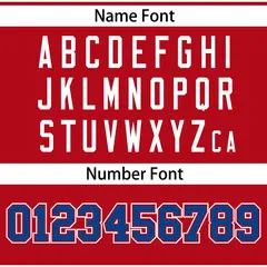 Red Royal Raglan Gradient Thick Stripe Baseball Jersey 4