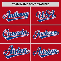 Red Royal Raglan Pullover Baseball Jersey 3
