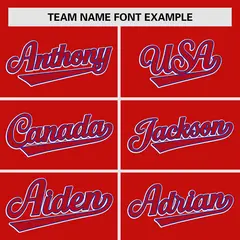 Red Royal Raglan Sleeves Authentic Baseball Jersey 3