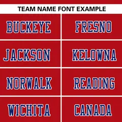 Red-Royal Raglan Sleeves Authentic Fashion Football Jersey 3