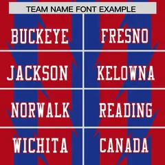 Red Royal Razr Stripe Graffiti Pattern Flag Football Jersey 3