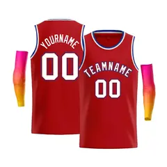 Red Royal-Red Bull Classic Casual Men Basketball Jersey