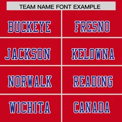 Red Royal Shoulder Cut Two-Tone Flag Football Jersey 3