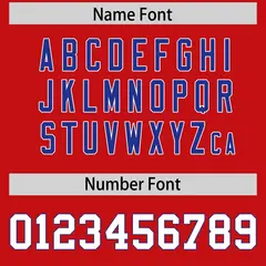 Red Royal Side Stripe Authentic Football Jersey 4