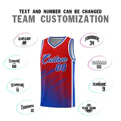 Red Royal Splash Basketball Uniforms for Training 4