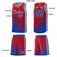 Red Royal Splash Basketball Uniforms for Training 5