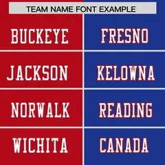 Red Royal Split Two Tone Authentic Football Jersey 3