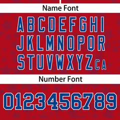 Red Royal Star Graffiti Pattern Authentic Baseball Jersey 4