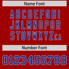 Red Royal Star Pattern Raglan Sleeves Football Jersey 4